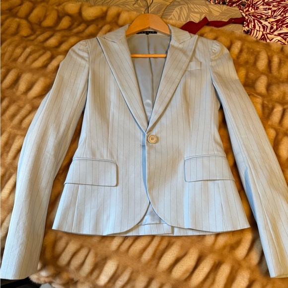 Vintage never worn Theory Light Blue Blazer with pinstripes - Picture 7 of 15